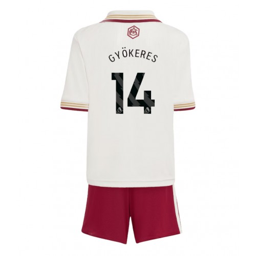 Maglia Calcio Arsenal Viktor Gyokeres #14 Terza Divisa Bambino 2025-26 Manica Corta (+ pantaloncini)